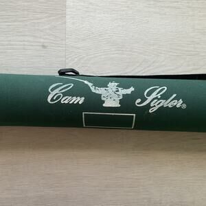 Cam Sigler Fishing Rod Carrying Case Dark Green 40in with carrying strap